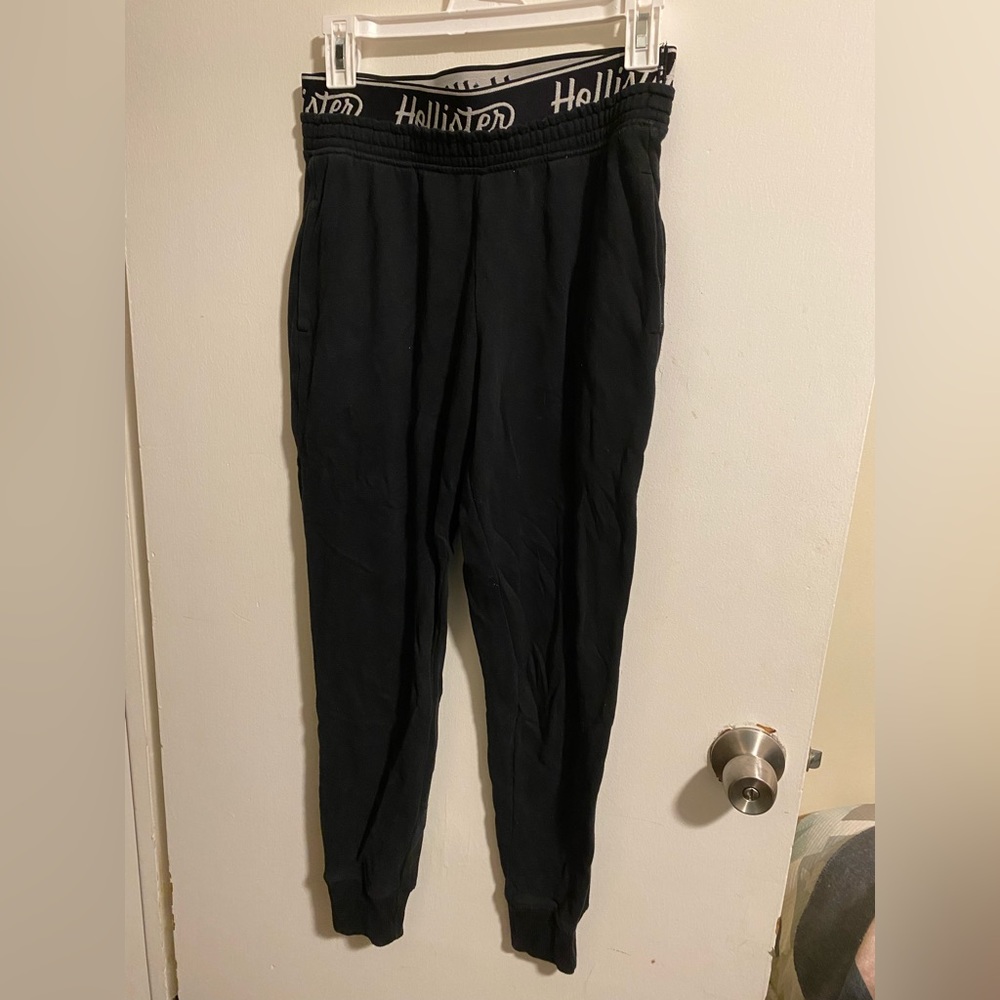 hollister black jogger sweatpants